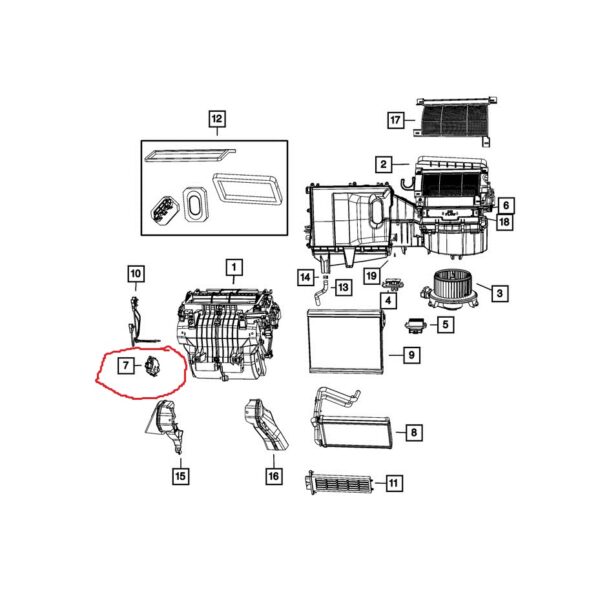 SPAREPART MOPAR ACTUATOR AC AND HEATER JEEP WRANGLER PATRIOT COMPASS DODGE JOURNEY RAM - Gambar 2