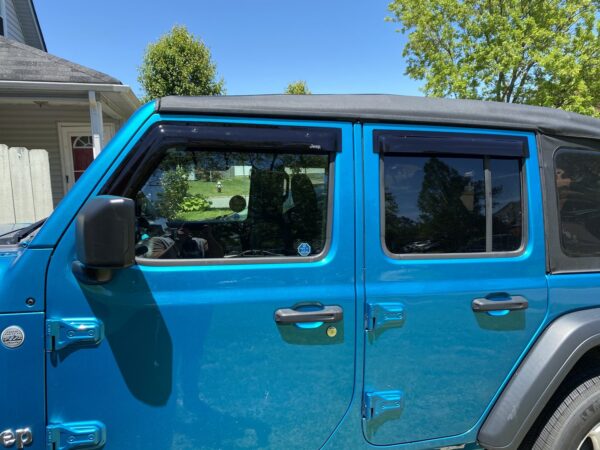 Jual Talang Air Mobil Jeep Rubicon Side Window Air Deflectors 18+ Jeep Wrangler JL Rain Guard MOPAR Usa - Gambar 2