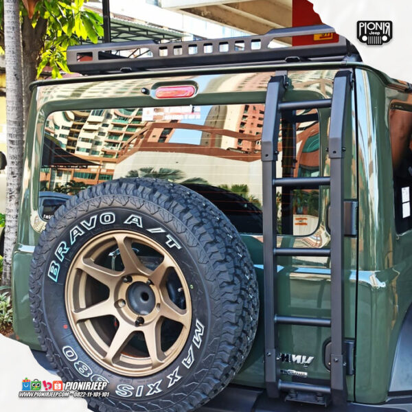 Roof Car Ladder New Jimny Tangga Roof Rack Mobil Jimny 2019 - Gambar 3