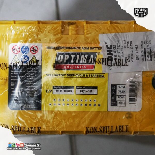 Aki Optima Batteries Optima D31A Yellow Top Original USA