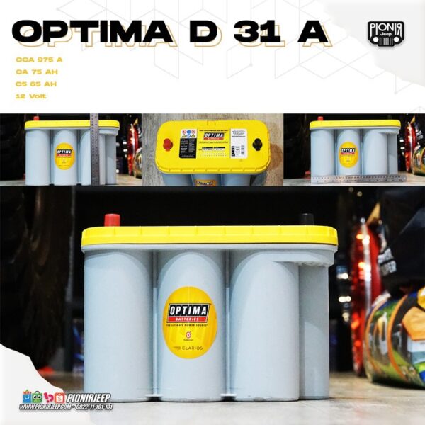 Aki Optima Batteries Optima D31A Yellow Top Original USA