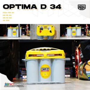 Aki Optima D34 Kuning - Optima Batteries Yellow Top D34 Original USA