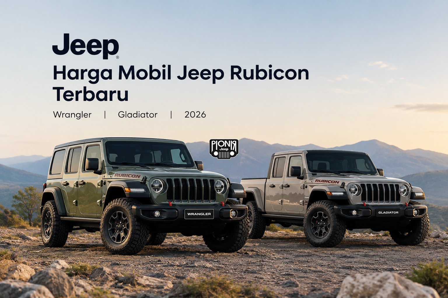 Cari harga Jeep Rubicon terbaru dan Jeep Gladiator di Indonesia beserta daftar harga, spesifikasi, dan inspirasi modifikasi bersama Pionir Jeep.