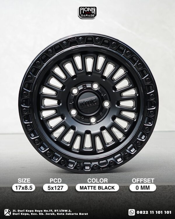 Velg KMC KM554 Aztec – Matte Black – Ring 17 PCD 5x127 | Velg Jeep