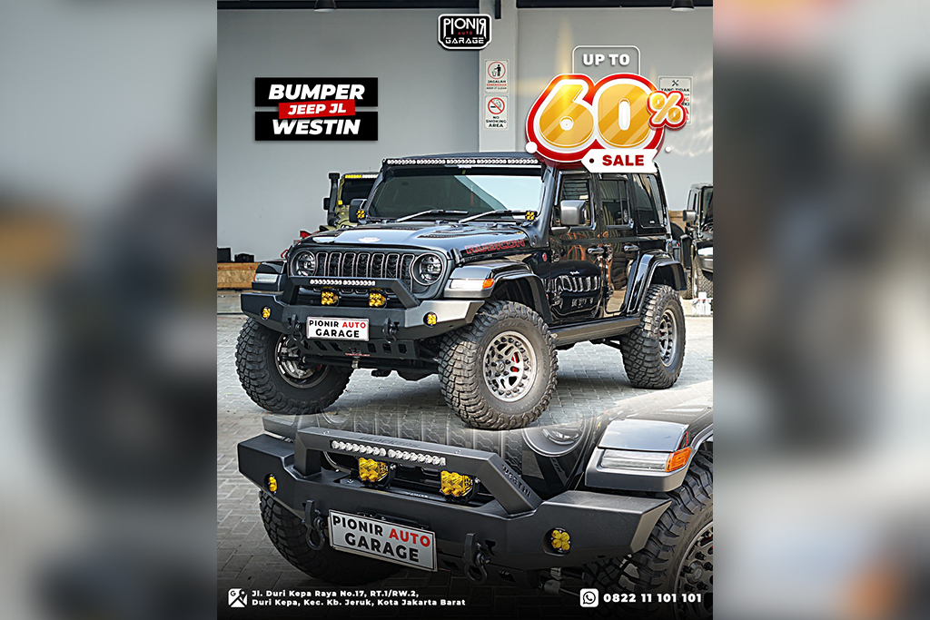 Promo Bemper Jeep Rubicon Hingga 60%, Spesial Natal & Tahun Baru!