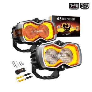 Novsight Halo Pro 4.5 Inch LED Pod Dynamic DRL 6 Mode untuk Jeep