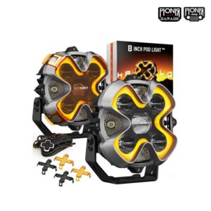 Novsight Halo Pro 8 Inch LED Pod – Dynamic DRL 15 Mode | Lampu Offroad Mobil & Motor Overland
