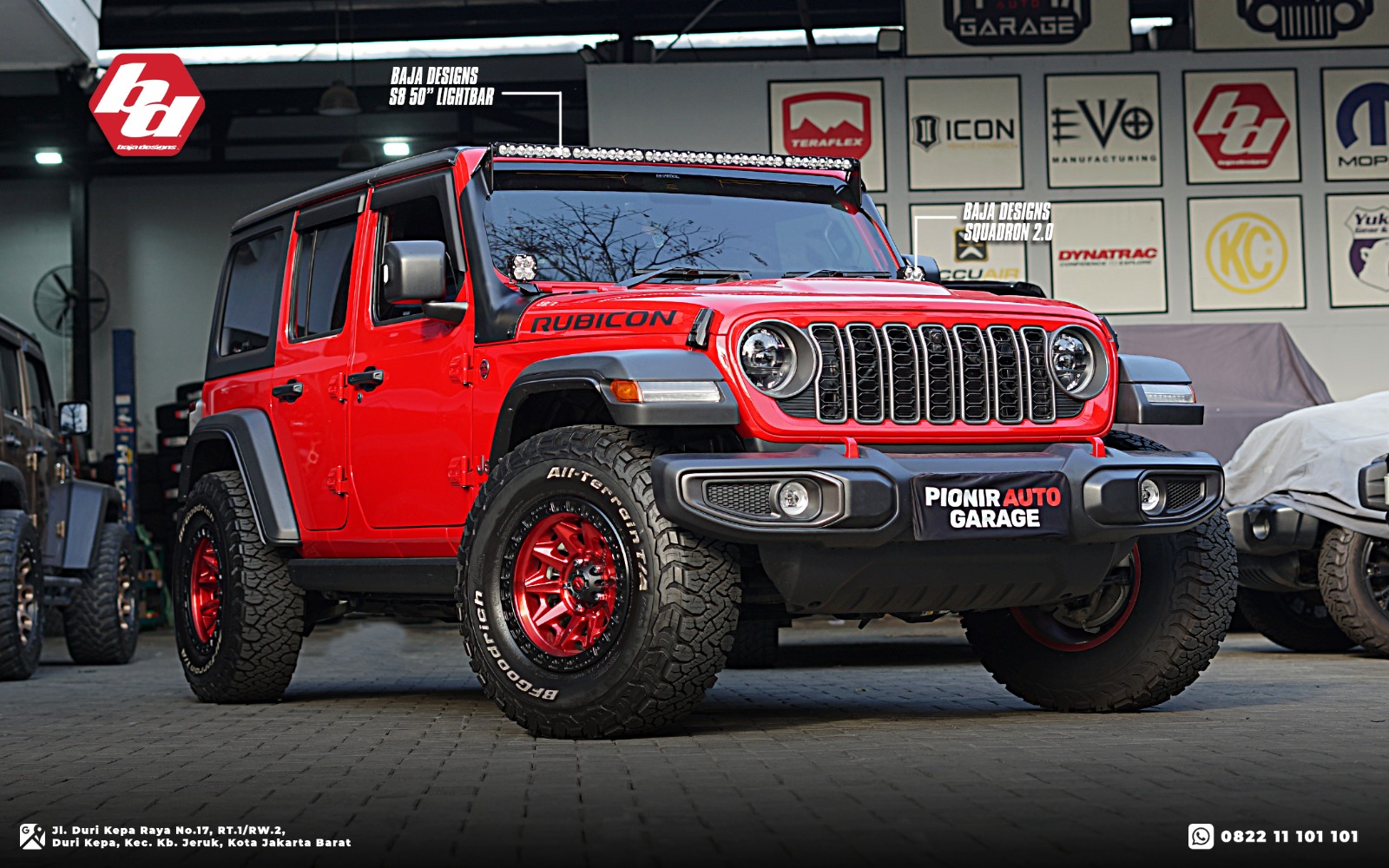 Modifikasi Jeep JL 2024 Merah Pionir Jeep