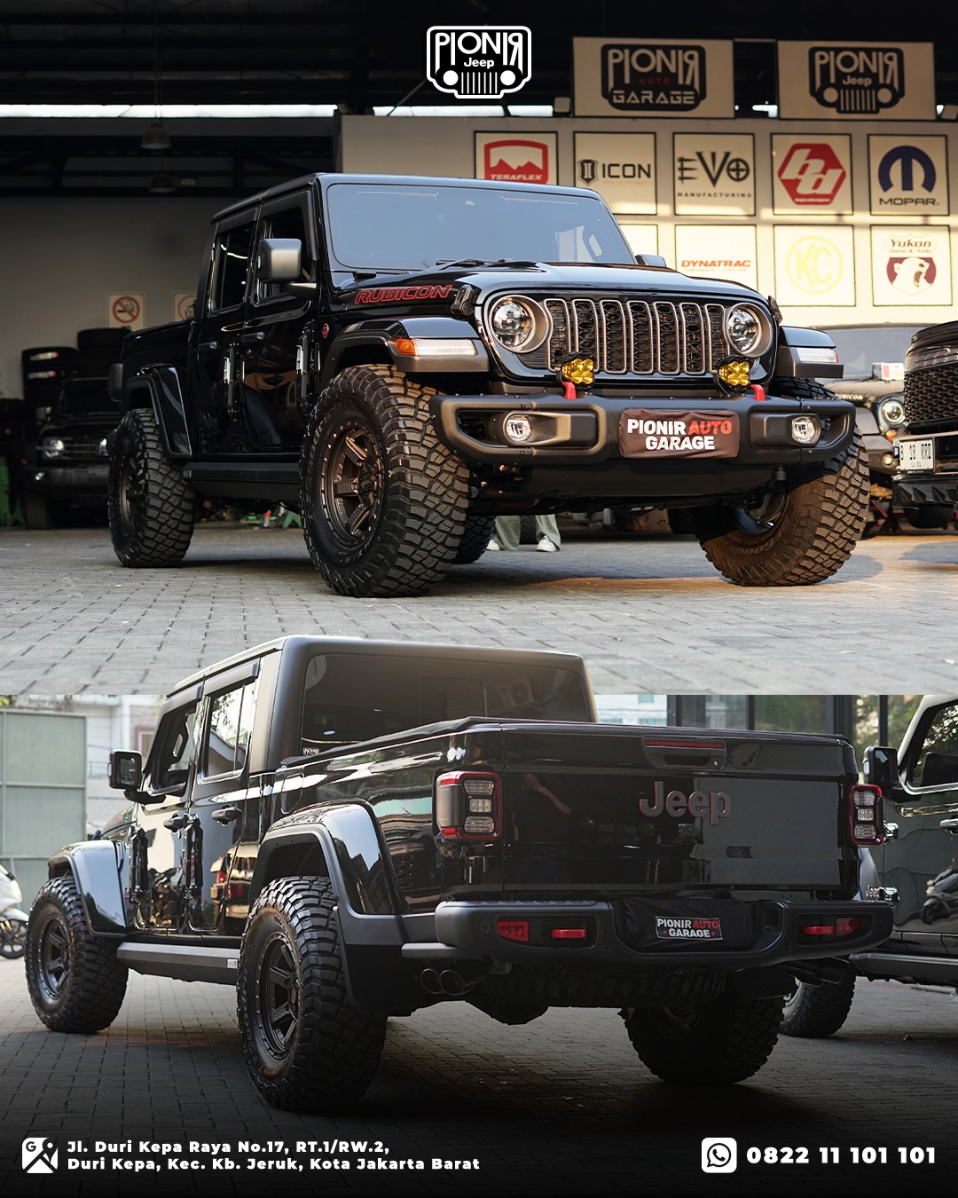 Tampak Depan Jeep Gladiator Modifikasi