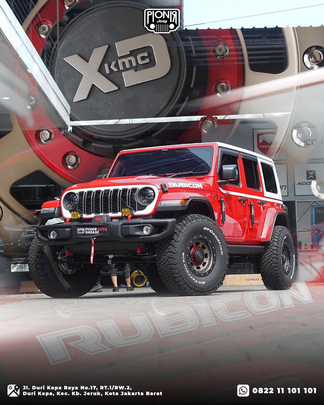 Aksesoris Velg KMC KM545 Trek Dan Ban BFGoodrich KO3 37 Inch Jeep Wrangler Rubicon JL Whitecap Edition 2026 PIONIR JEEP