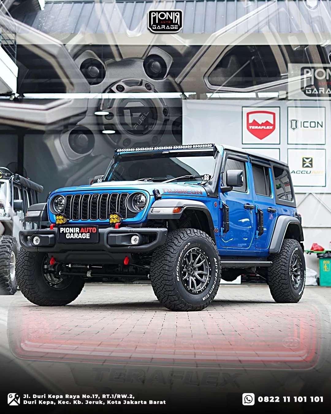 Modifikasi bumper Mopar dan lampu Baja Designs Jeep Rubicon JL