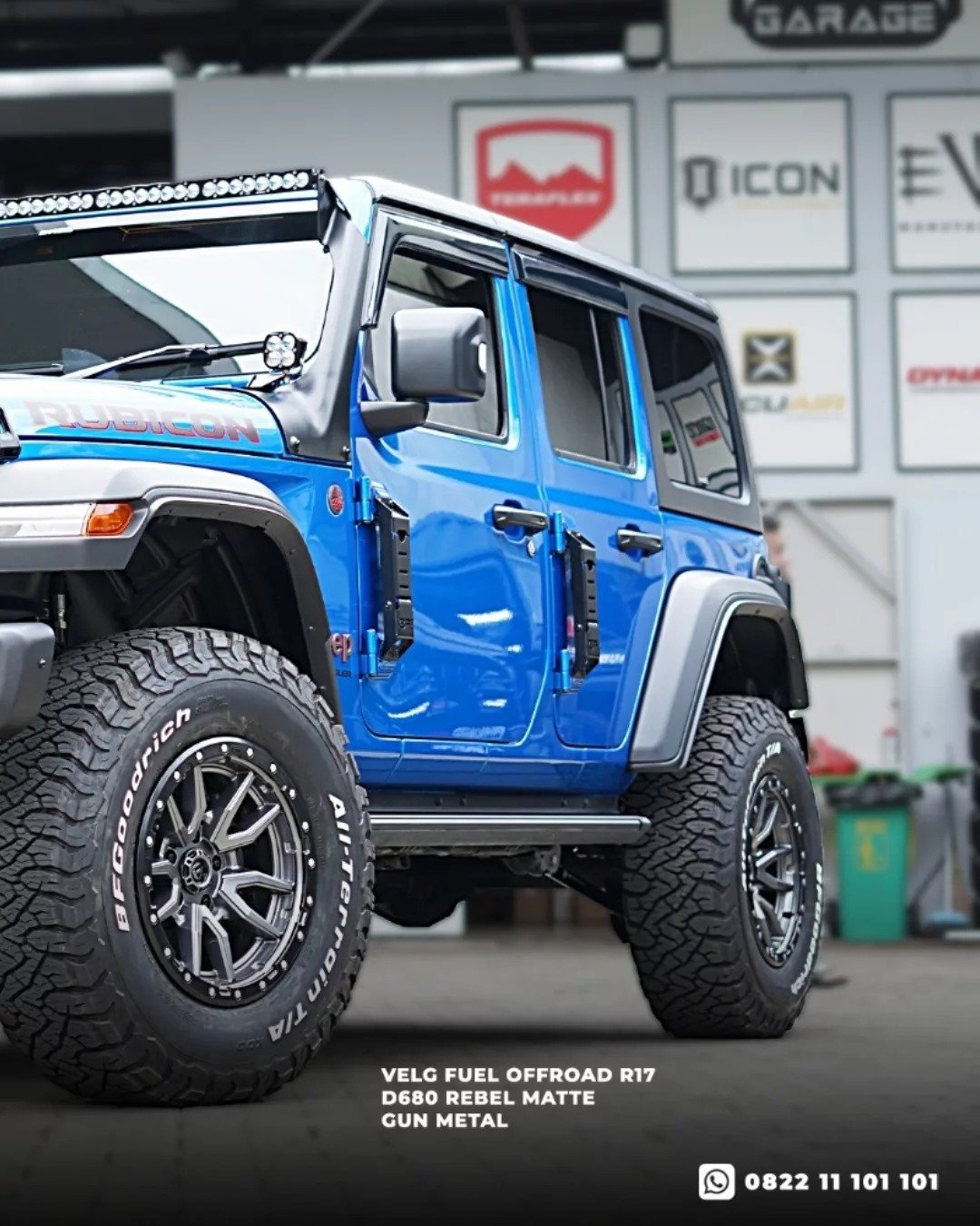 Variasi velg Fuel Rebel dan ban BFGoodrich Jeep Rubicon JL