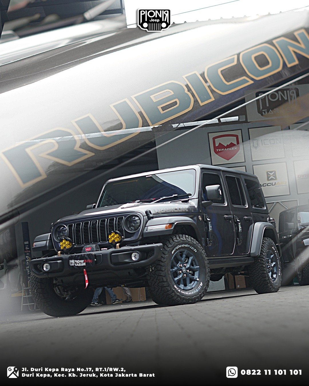 Tampilan modifikasi eksterior utuh Jeep Wrangler Rubicon JL 85th Anniversary